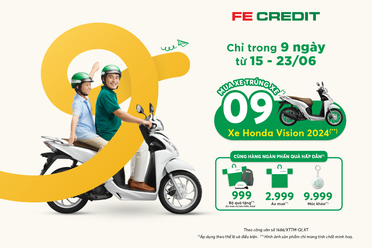 “9 ngày vàng - Ngập tràn ưu đãi” tiếp tục mang đến nhiều ưu đãi thiết thực cho khách hàng. Ảnh: FE CREDIT.