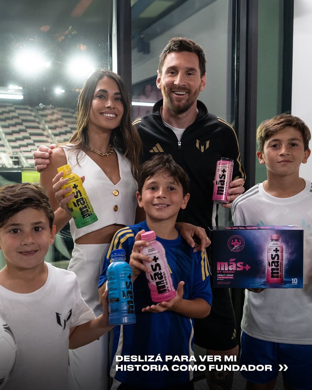 Gia đình Messi mới đây đã đăng tải trên Instagram bức ảnh check in cùng sản phẩm đồ uống mới.