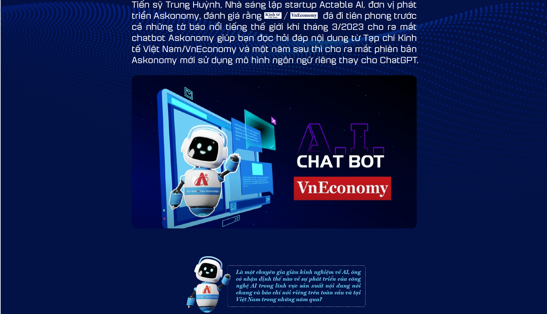 Với Askonomy, VnEconomy đã đi trước cả những tờ báo nổi tiếng thế giới - Ảnh 2