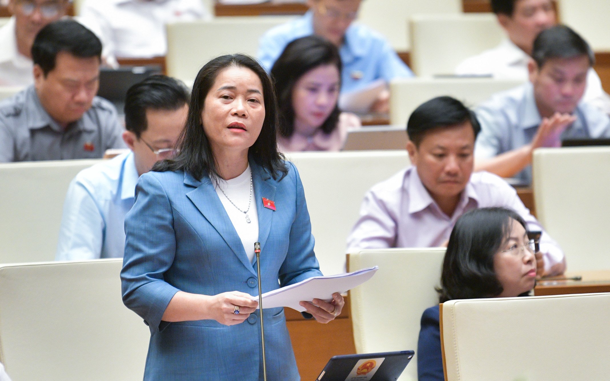 Đại biểu Lê Thị Thanh Lam, đoàn Hậu Giang. Ảnh: Quochoi.