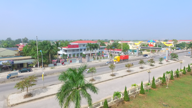 Một góc thị trấn Tân Phong, huyện Quảng Xương
