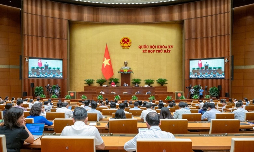 Quốc hội thảo luận về dự án Luật Công đoàn (sửa đổi), ngày 18/6. Ảnh: Quochoi.