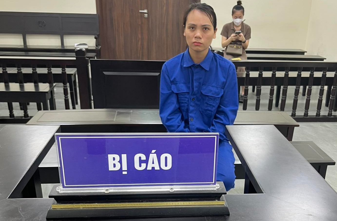 Bị cáo Thủy tại tòa.
