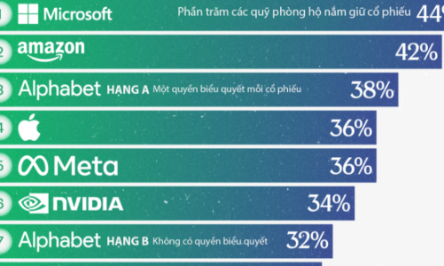 Những cổ phiểu phổ biến trong danh mục của các quỹ phòng hộ