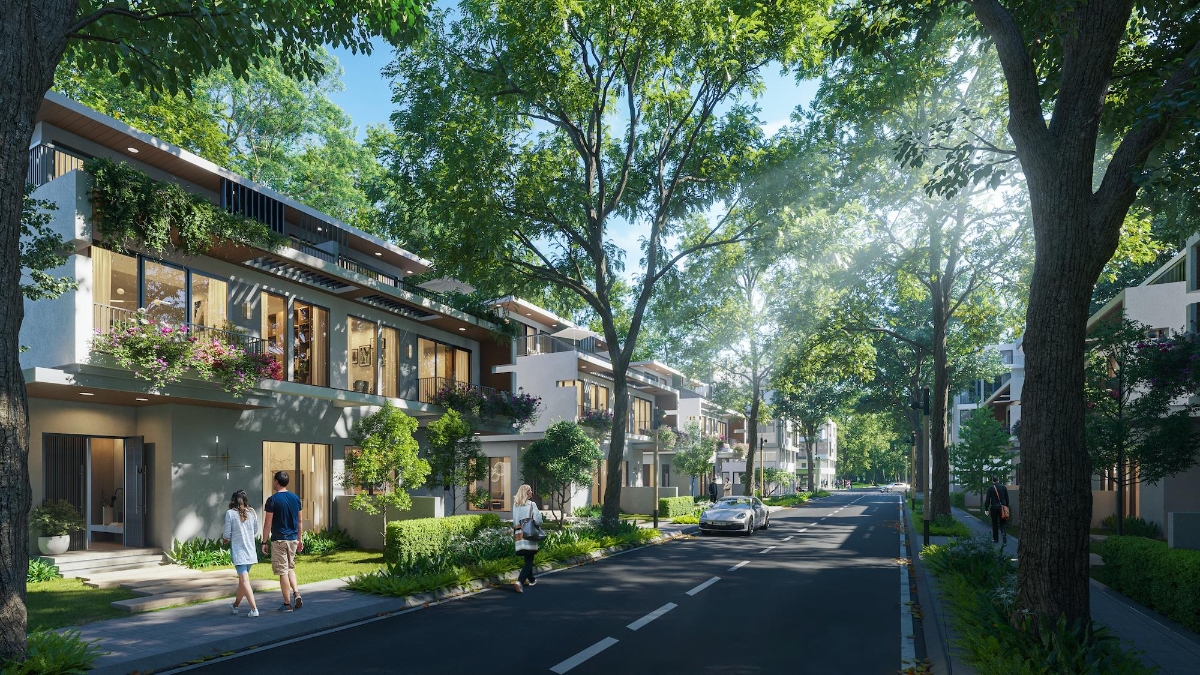 Mặt trước biệt thự Forest Villas.