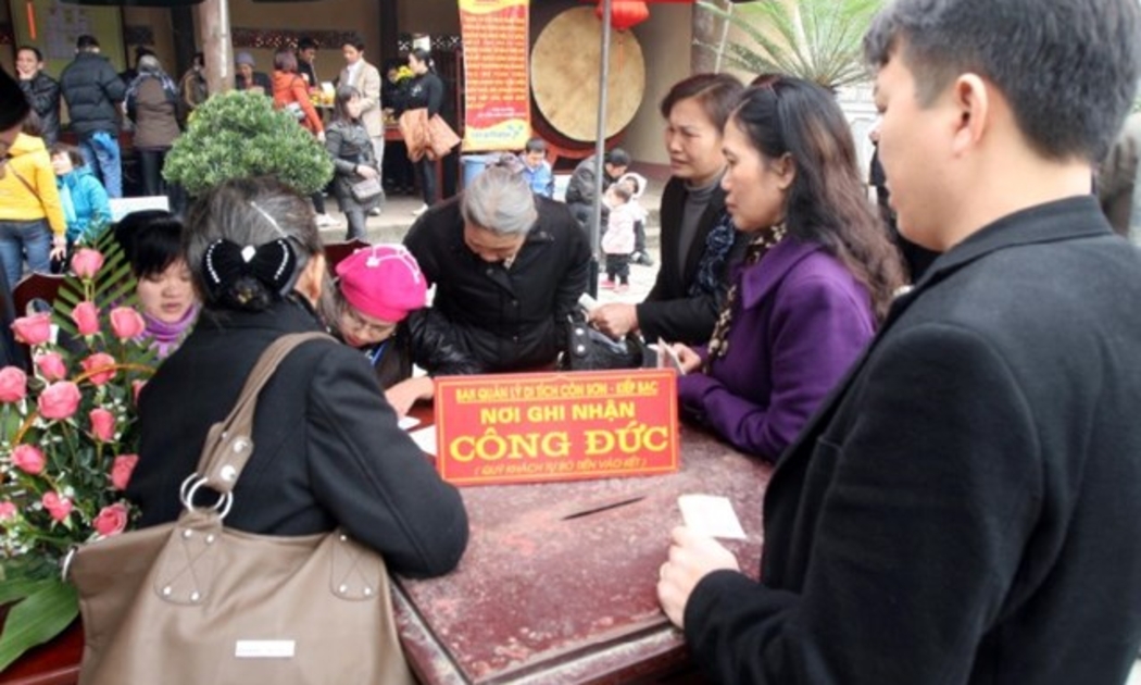 Báo cáo thu, chi tiền công đức, tài trợ của các di tích, kể cả di tích xếp hạng quốc gia đặc biệt mới phản ánh một phần các khoản thu.