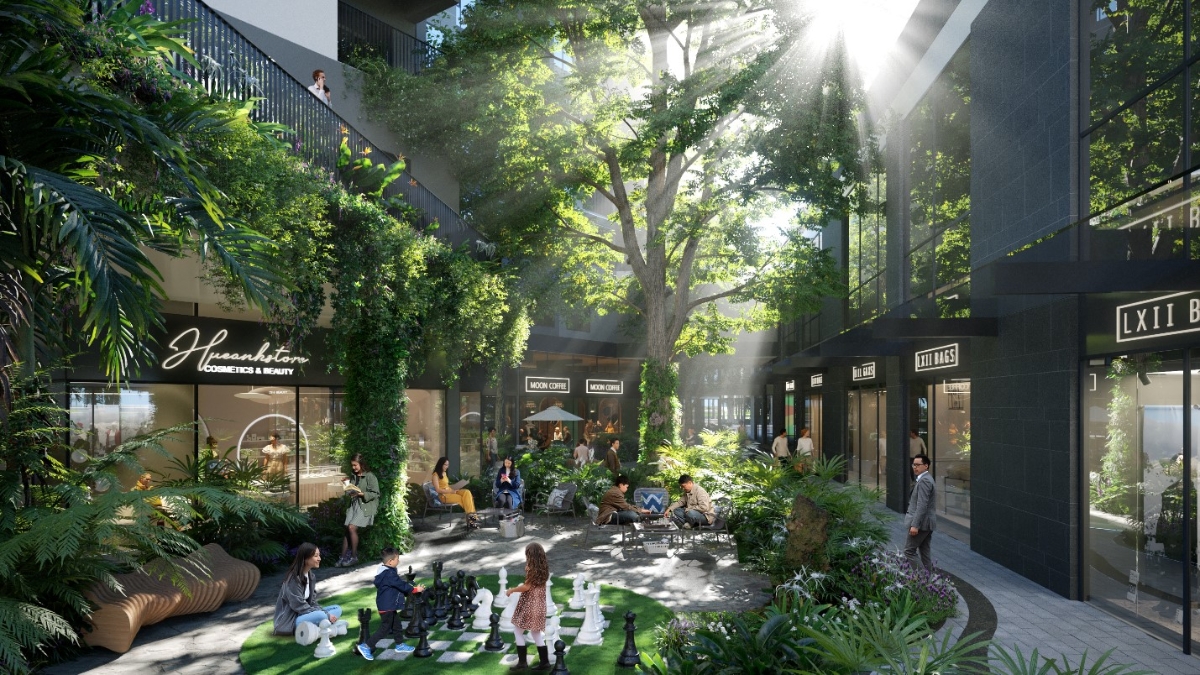 Kh&ocirc;ng gian xanh k&iacute;ch th&iacute;ch cư d&acirc;n vận động.