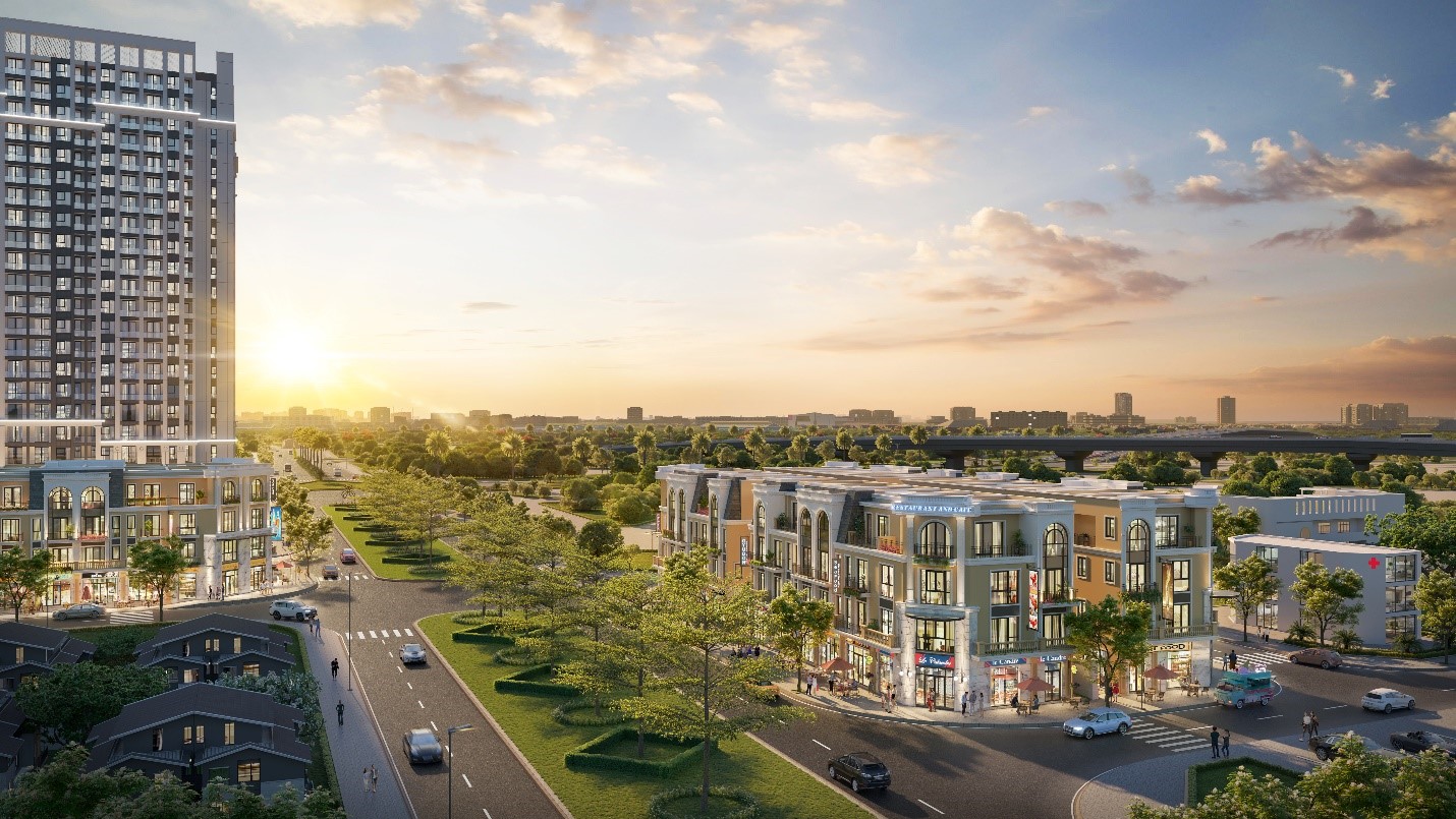 Trục đường Đại lộ Thời Đại rộng 40m vắt ngang dự án chuẩn bị thông đường tháng 7/2024.