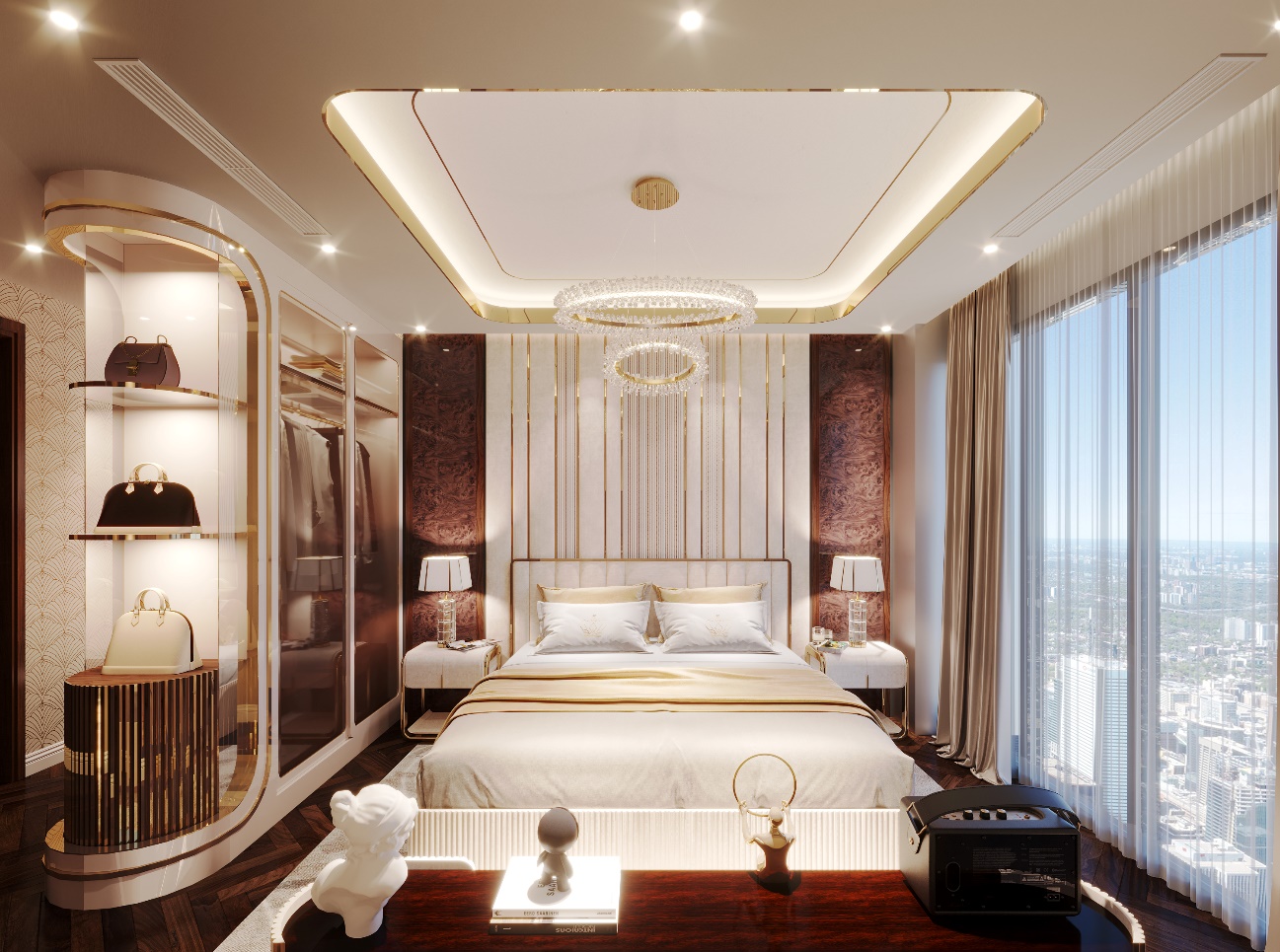 Chỉ cần đưa ra yêu cầu bằng giọng nói, hệ thống rèm, chiếu sáng, điều hòa không khí…có thể được bật/tắt dễ dàng.