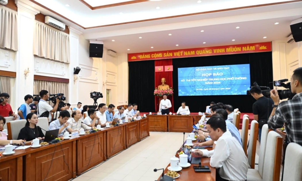Quang cảnh phiên họp báo chiều 28/6. Ảnh: MOET.