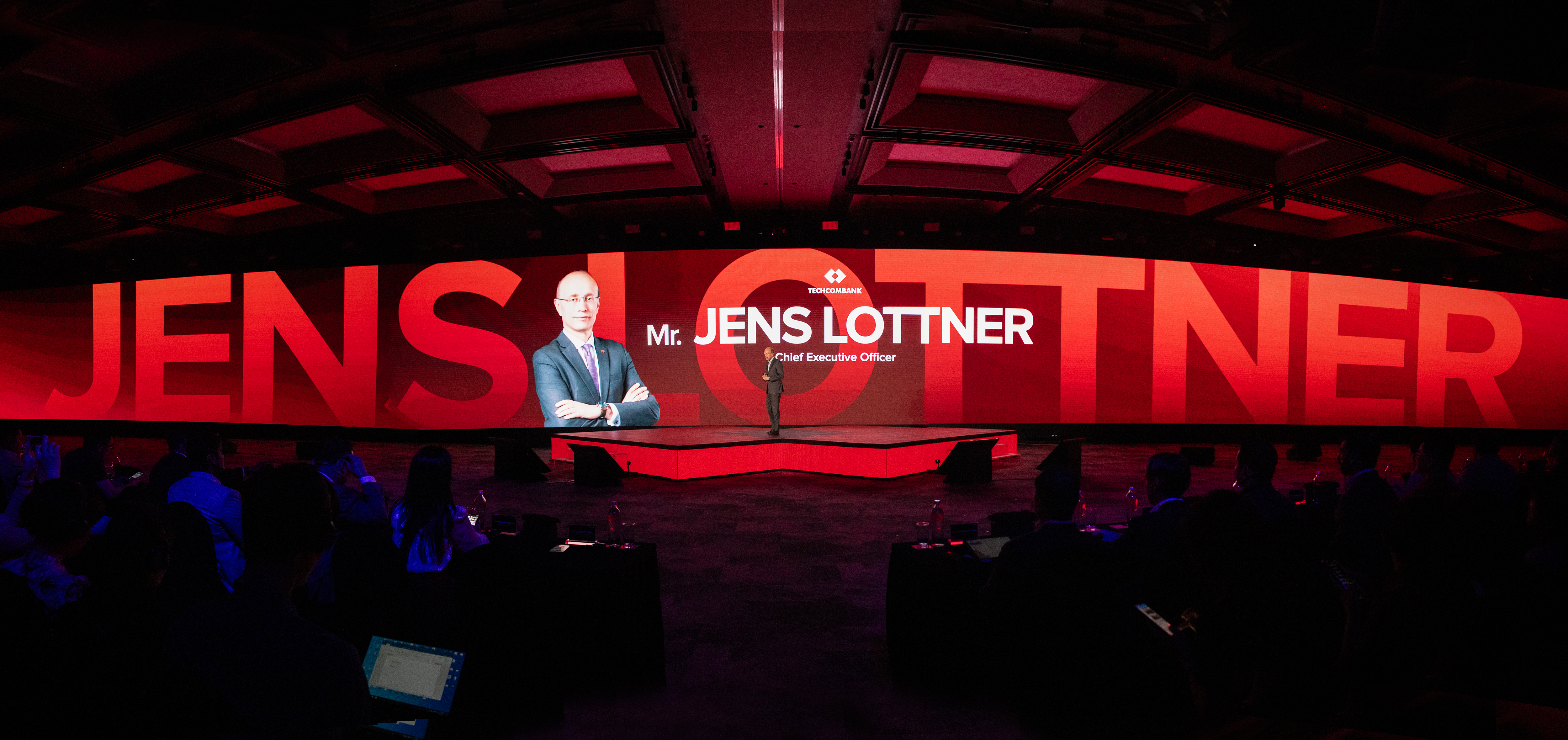Techcombank's CEO Jens Lottner delivers his opening remarks