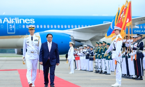 Lễ đón Thủ tướng Phạm Minh Chính và Phu nhân thăm chính thức Hàn Quốc