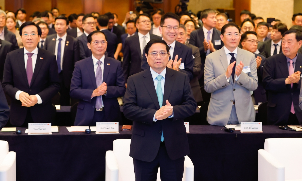 Thủ tướng Phạm Minh Chính dự Diễn đàn Doanh nghiệp Việt Nam-Hàn Quốc - Ảnh: VGP