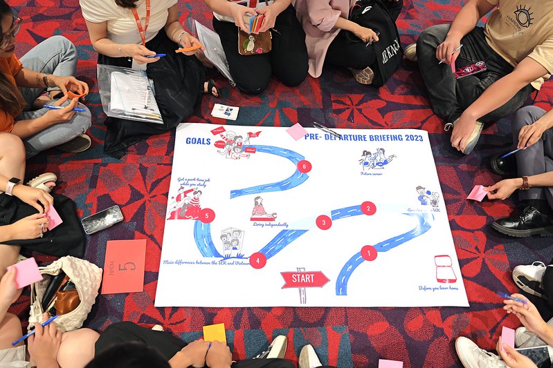 Sinh viên được hướng dẫn lập kế hoạch để chuẩn bị cho quá trình du học Anh. Ảnh: Hội đồng Anh.