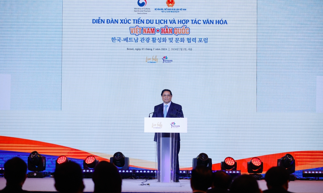 Thủ tướng nhìn nhận quan hệ hợp tác văn hóa Việt Nam-Hàn Quốc không ngừng được vun đắp, phát triển mạnh mẽ trong thời gian qua - Ảnh: VGP