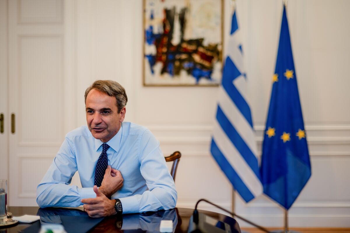 Thủ tướng Hy Lạp Kyriakos Mitsotakis - Ảnh: Bloomberg.