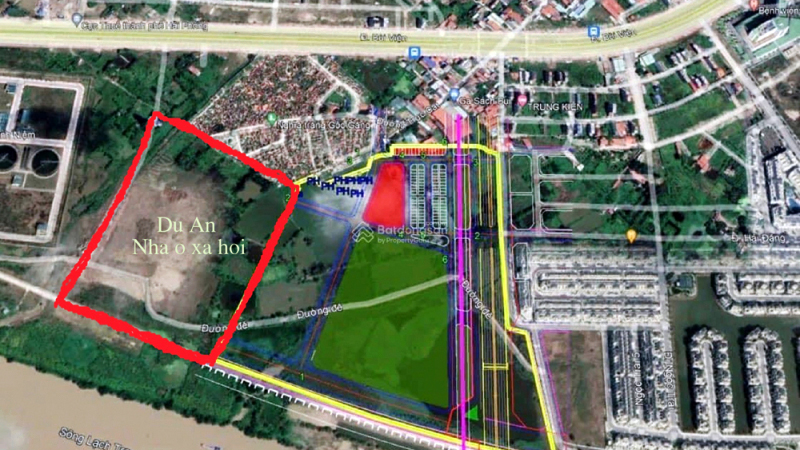 Khu đất thực hiện dự án Khu nhà ở xã hội tại Khu đô thị Cầu Rào 2 mà liên danh TTD Holding và Hưng Thịnh INCONS được lựa chọn làm nhà đầu tư