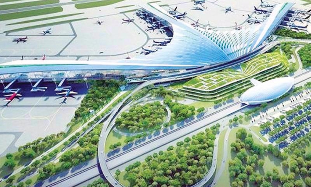 Đồng Nai hướng đến mục tiêu GRDP đến năm 2030 đạt 14.650 USD - Ảnh minh họa phối cảnh Cảng hàng không quốc tế Long Thành.