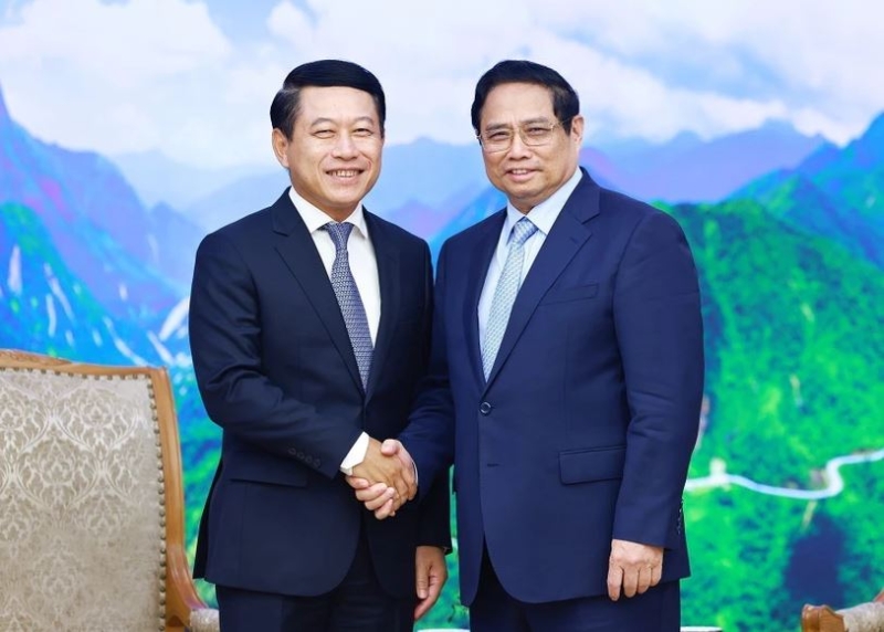 PM Pham Minh Chinh receives Lao Deputy PM and Foreign Minister