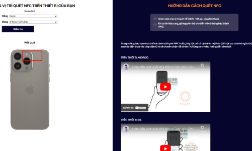 Cách xác định vị trí chip NFC trên smartphone để đặt căn cước công dân