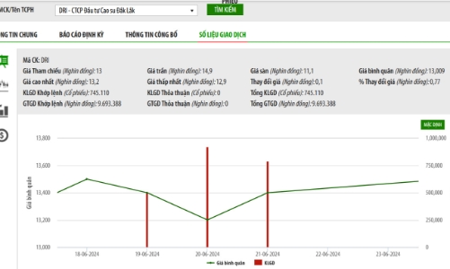 Cao su Đắk Lắk tiếp tục thoái vốn tại công ty con
