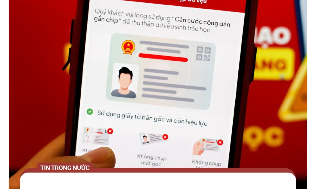 Mạo danh ngân hàng hướng dẫn người dùng xác thực sinh trắc học -  Ảnh minh họa.