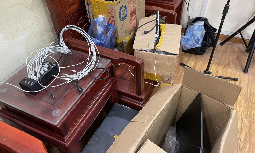 Tang vật của vụ án. Ảnh: Cổng thông tin điện tử Công an tỉnh Bắc Giang.