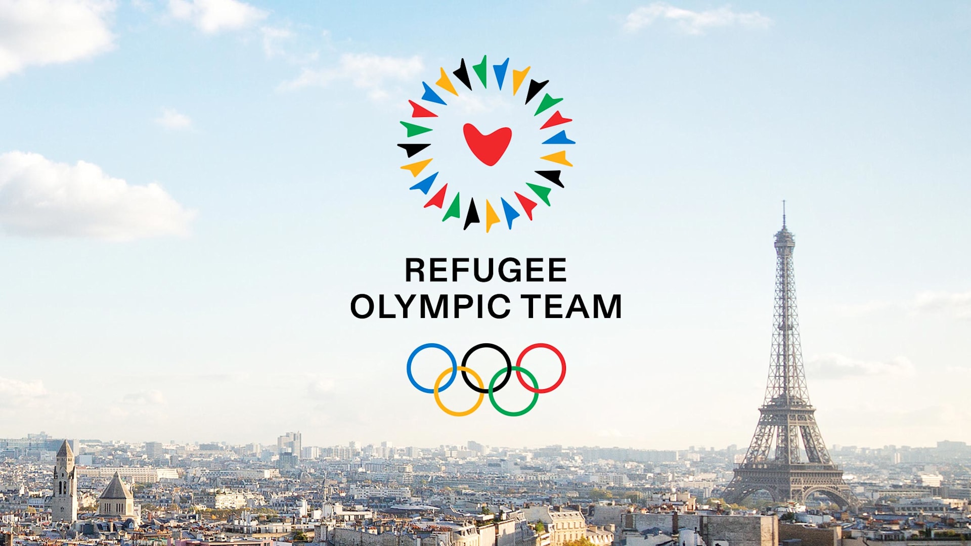 Logo của Đội tuyển Olympic Người tị nạn tại Olympic Paris 2024