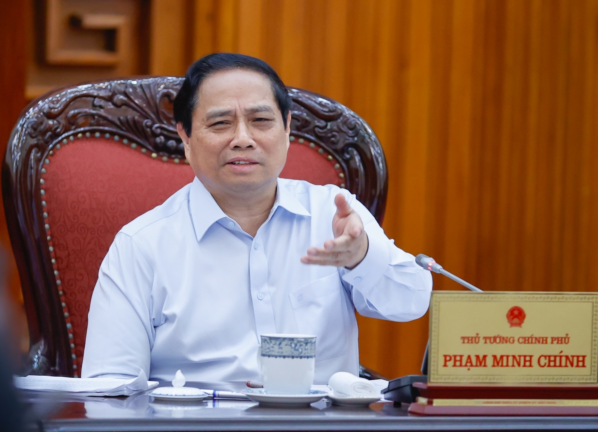 Thủ tướng Phạm Minh Chính chủ trì phiên họp - Ảnh: VGP