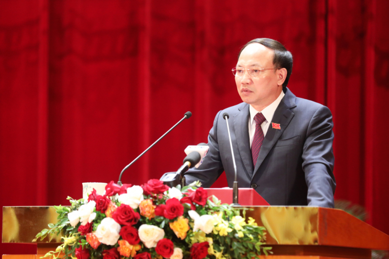 Bí thư Tỉnh ủy, Chủ tịch HĐND tỉnh Nguyễn Xuân Ký phát biểu bế mạc kỳ họp. Ảnh: Đỗ Phương.
