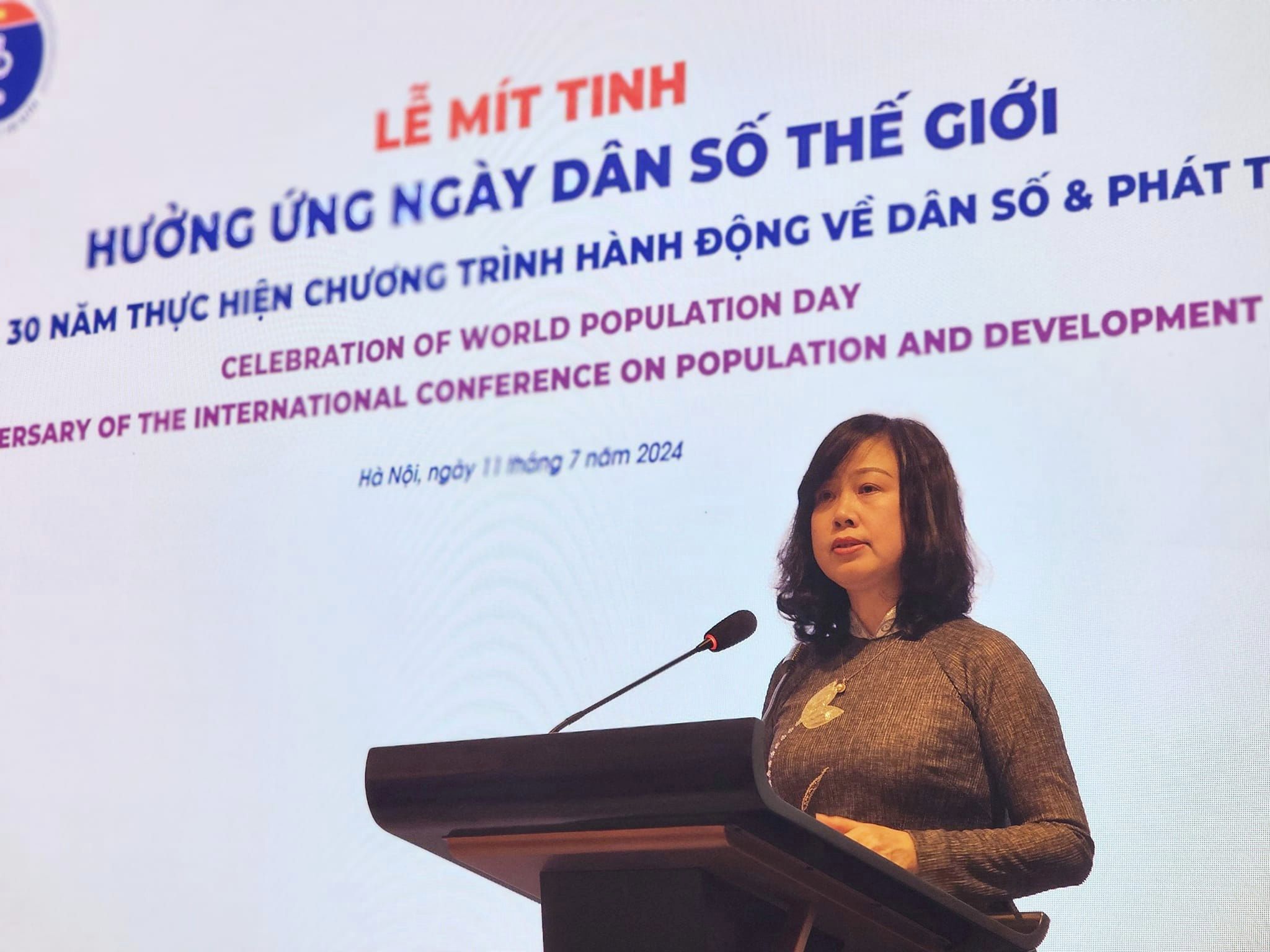 Bộ trưởng Bộ Y tế Đào Hồng Lan phát biểu tại chương trình. Ảnh: Tuấn Dũng.