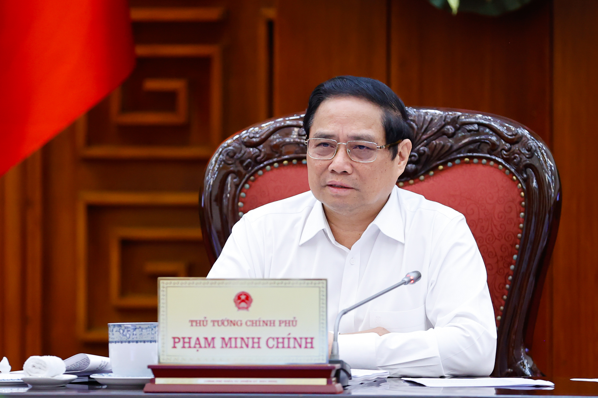 Thủ tướng Phạm Minh Chính chủ trì cuộc họp - Ảnh: VGP