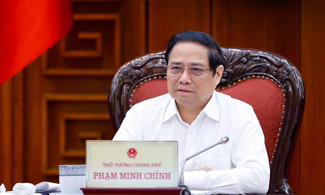 Thủ tướng Phạm Minh Chính chủ trì cuộc họp - Ảnh: VGP