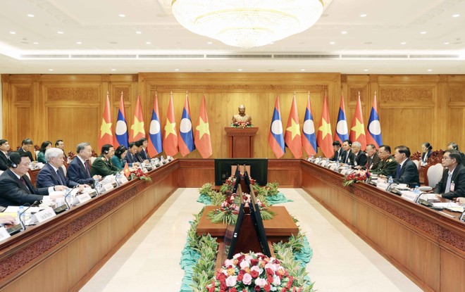 Quang cảnh hội đàm - Ảnh: TTXVN