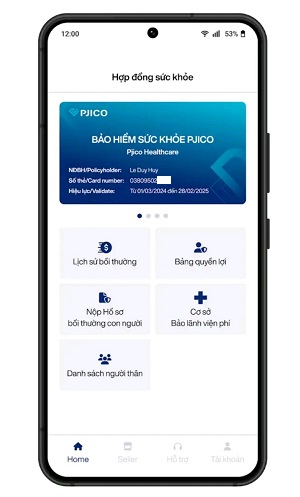 Hệ thống App PJICO giúp khách hàng theo dõi hợp đồng và nhiều thông tin khác