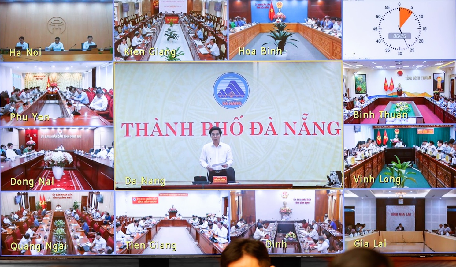 Các địa phương tham gia phiên họp theo hình thức trực tuyến - Ảnh: VGP