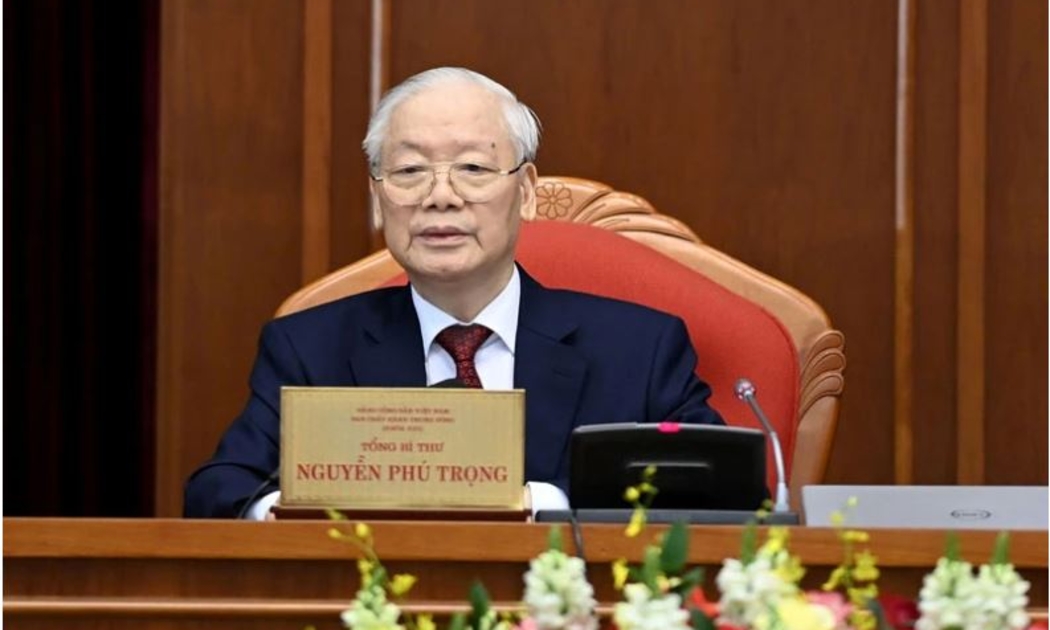 Tổng Bí thư Nguyễn Phú Trọng chủ trì và phát biểu bế mạc Hội nghị Trung ương lần thứ chín, khóa XIII, tháng 5/2024.