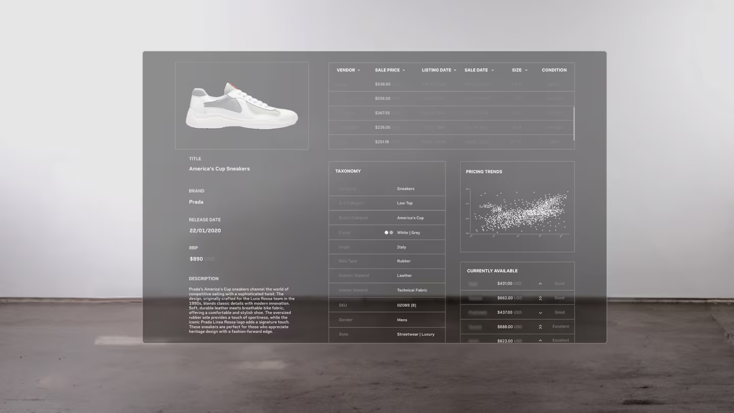 Dữ liệu sản phẩm của Truss.