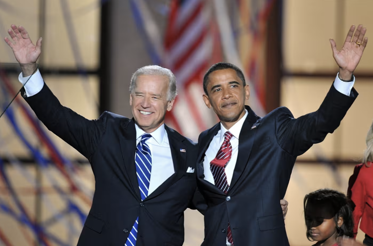 Ứng cử viên tổng thống Mỹ Barack Obama (trái) và ứng cử viên phó tổng thống Joe Biden vào tháng 8/2008 - Ảnh: Getty/FT.