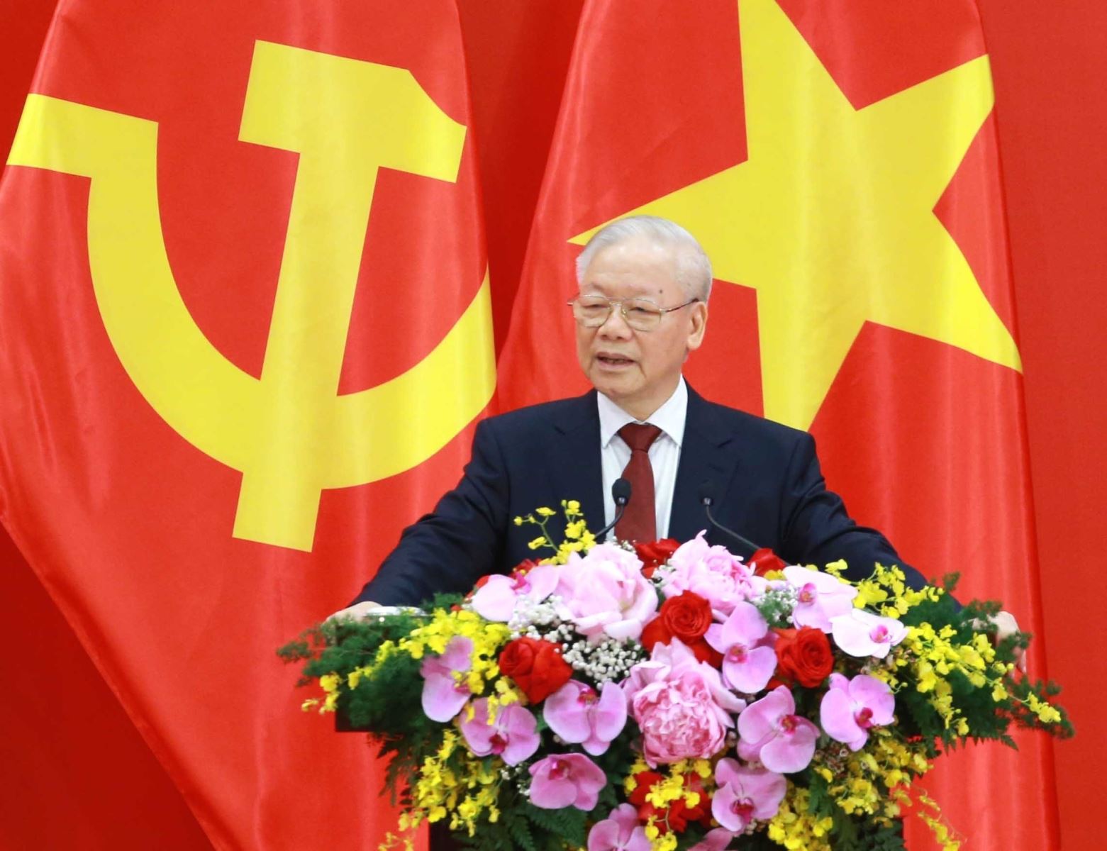 Tổng Bí thư Nguyễn Phú Trọng đã để lại di sản lớn về tư duy, lý luận quản lý xã hội và phát triển chính sách xã hội, luôn dành sự quan tâm tới các lĩnh vực của ngành Lao động - Thương binh và Xã hội và công tác đền ơn đáp nghĩa đối với thương binh, liệt sĩ, những người có công với cách mạng. Ảnh: MOLISA.