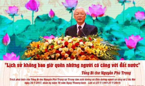 Tổng Bí thư Nguyễn Phú Trọng với công tác tri ân người có công với cách mạng