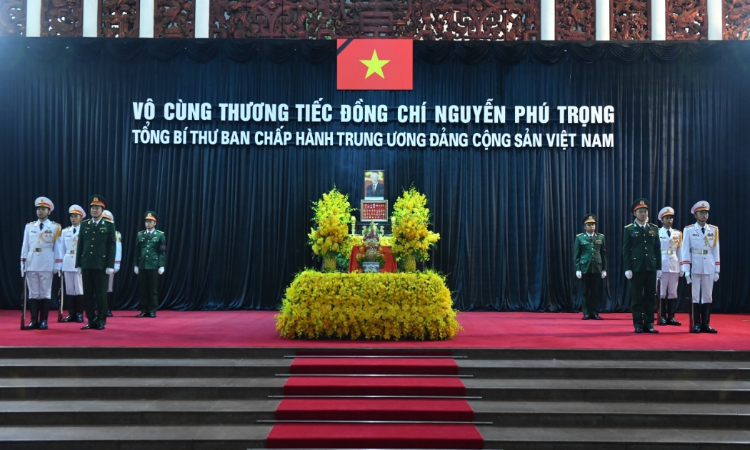 Tang lễ Tổng Bí thư Nguyễn Phú Trọng được tổ chức theo nghi thức Quốc tang.