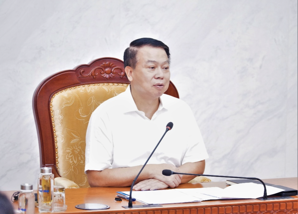 Thứ trưởng Nguyễn Đức Chi phát biểu tại hội nghị. 