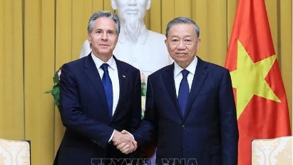 President To Lam receives US Secretary of State Antony Blinken