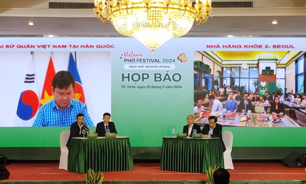 Họp báo công bố chuỗi sự kiện Vietnam Phở Festival 2024 tại Hàn Quốc, chiều 29/7.