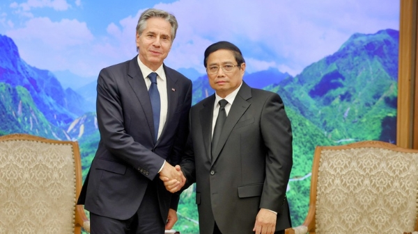 Thủ tướng Phạm Minh Chính tiếp Ngoại trưởng Mỹ sang chia buồn vì sự ra đi Tổng Bí thư Nguyễn Phú Trọng