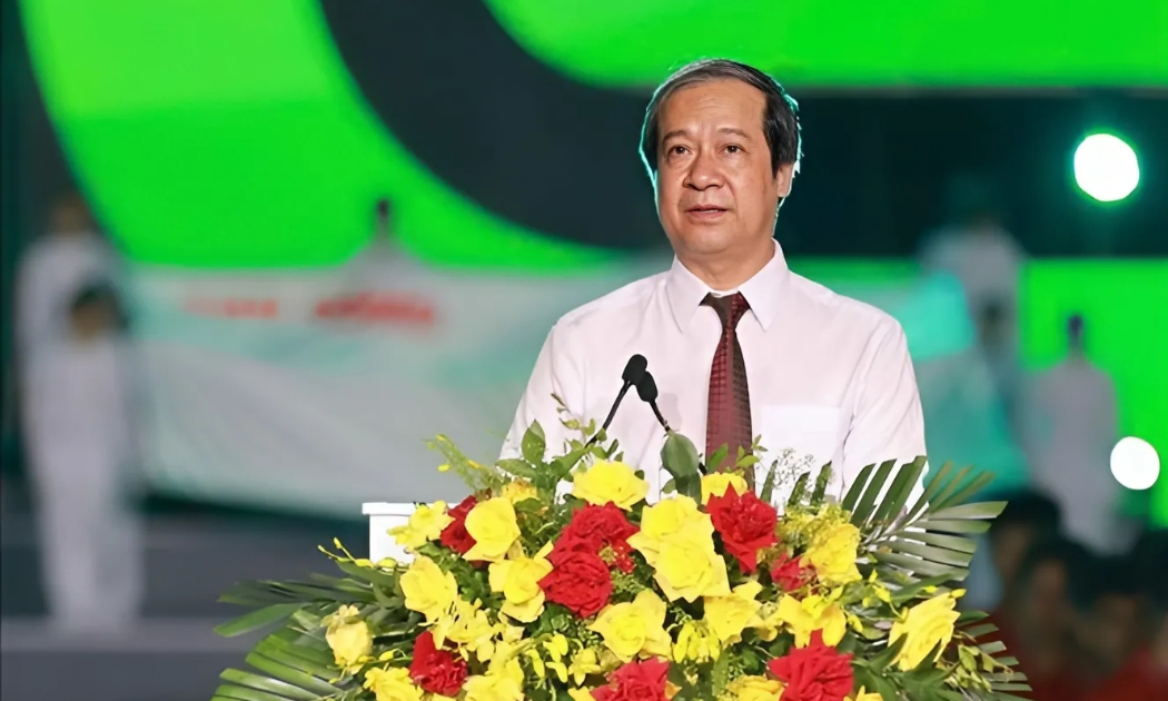 Ông Nguyễn Kim Sơn, Bộ trưởng Bộ Giáo dục đào tạo phát biểu tại lễ khai mạc