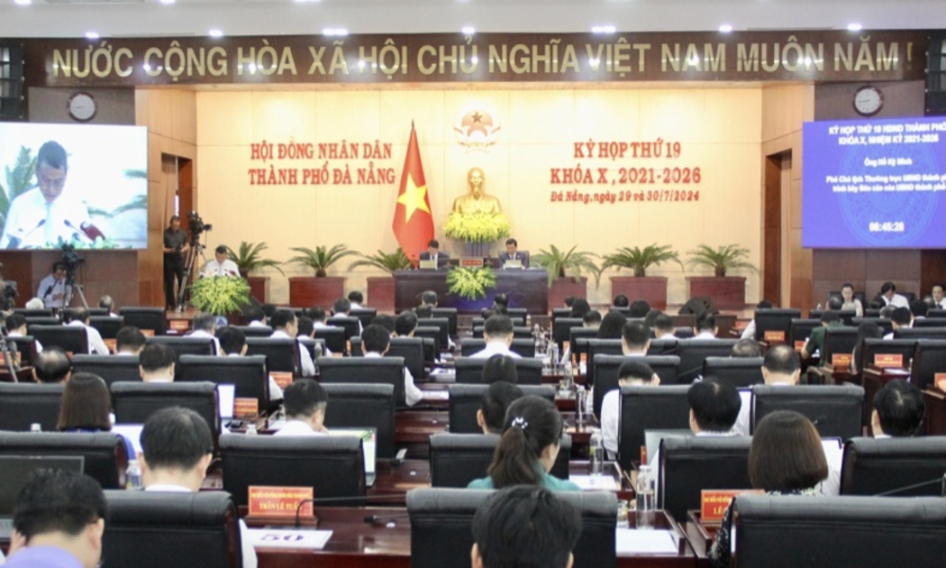 Quang cảnh kỳ họp thứ thứ 19, HĐND thành phố Đà Nẵng khóa X, nhiệm kỳ 2021-2026.