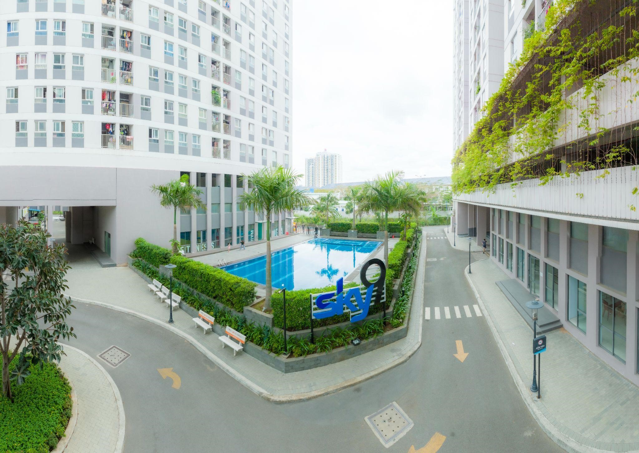 Một buổi sáng sớm tinh mơ tại chung cư Sky9 đầy sự yên tĩnh và trong lành. Nguồn: N.H.O.