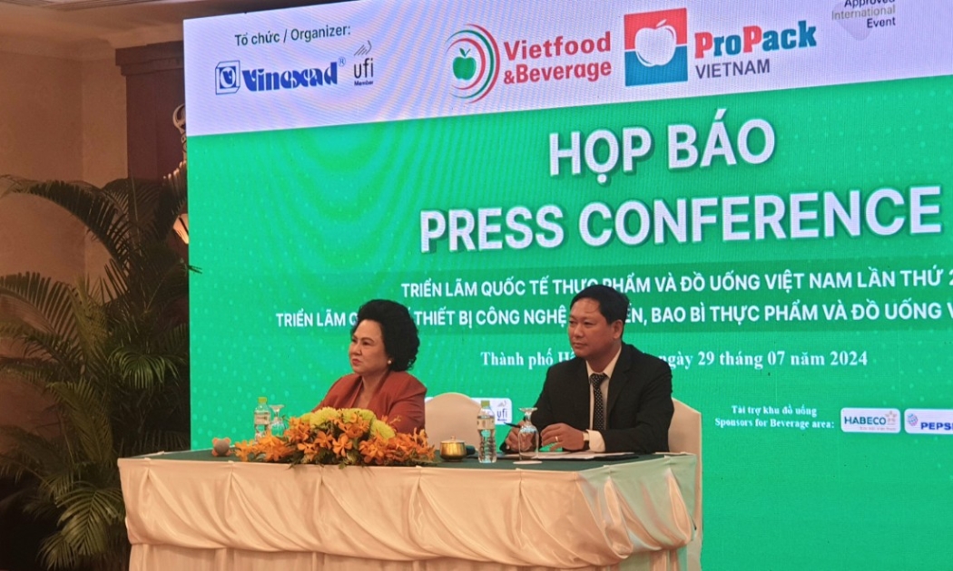 Họp báo công bố chuỗi triển lãm thực phẩm - đồ uống và hội thảo hướng tới nền kinh tế Net Zero.
